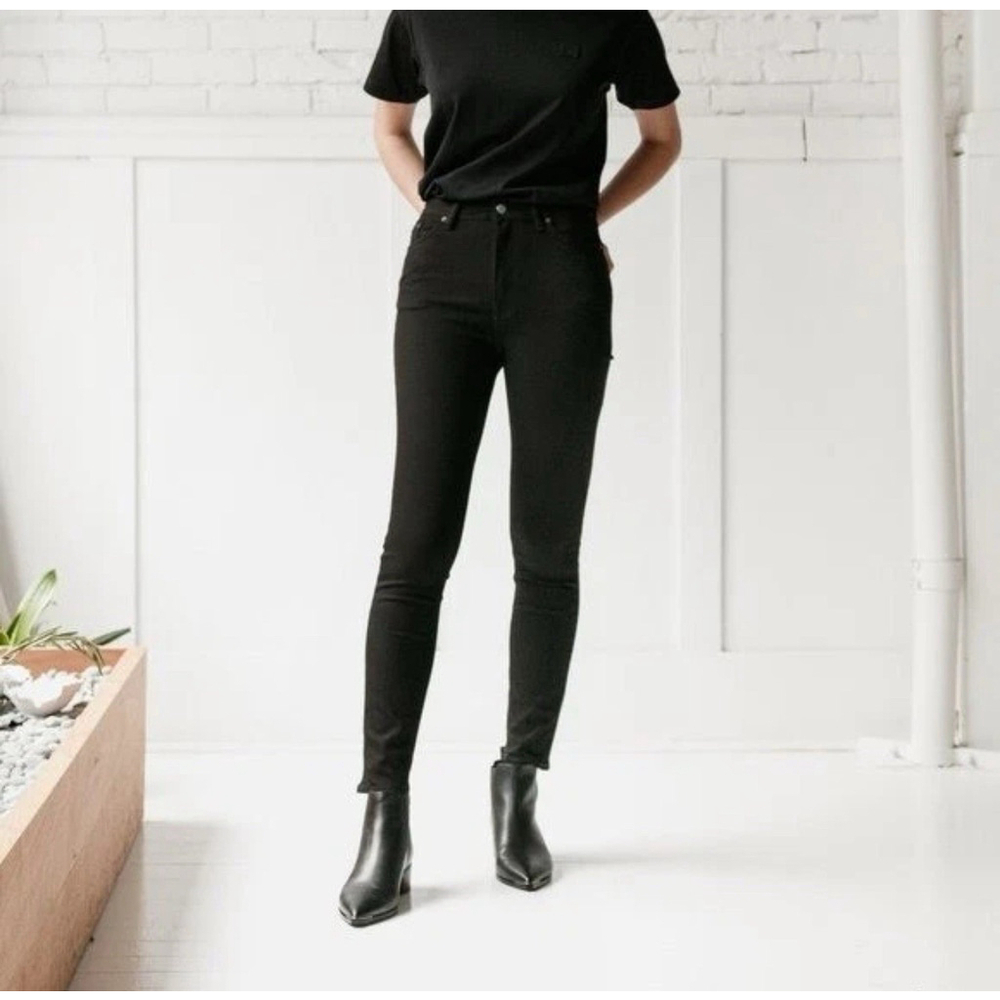 Acne Studios Bla Konst Stockholm Peg Skinny High Rise Jeans Womens Size 26 Black